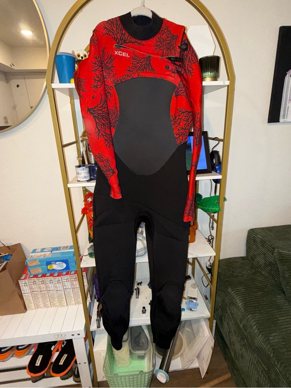 XCEL Kids Ocean Ramsey Red & Black One-Piece Wetsuit